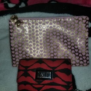 Small wallet and make up bag